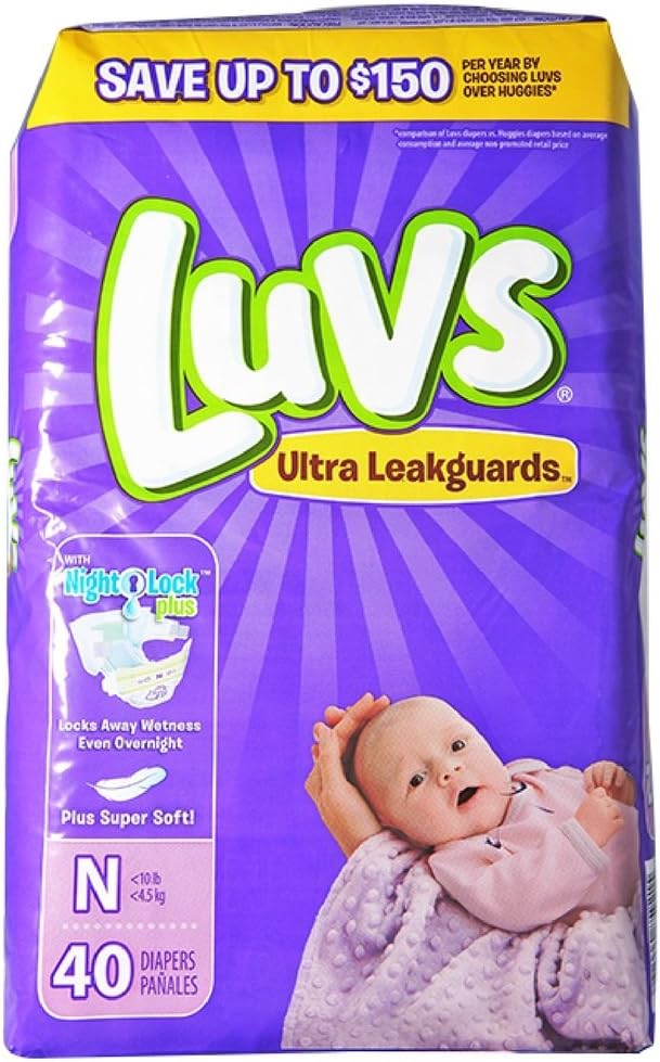 251026152612228_1 Luvs Newborn Ultra Leakguards Diapers, 40 Count - Image 1